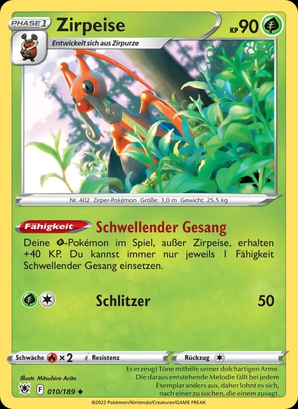 Zirpeise card in German