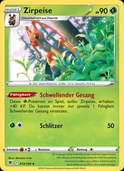 Zirpeise card in German
