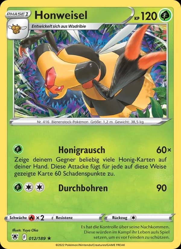 Honweisel card in German