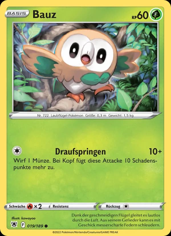 Bauz card in German