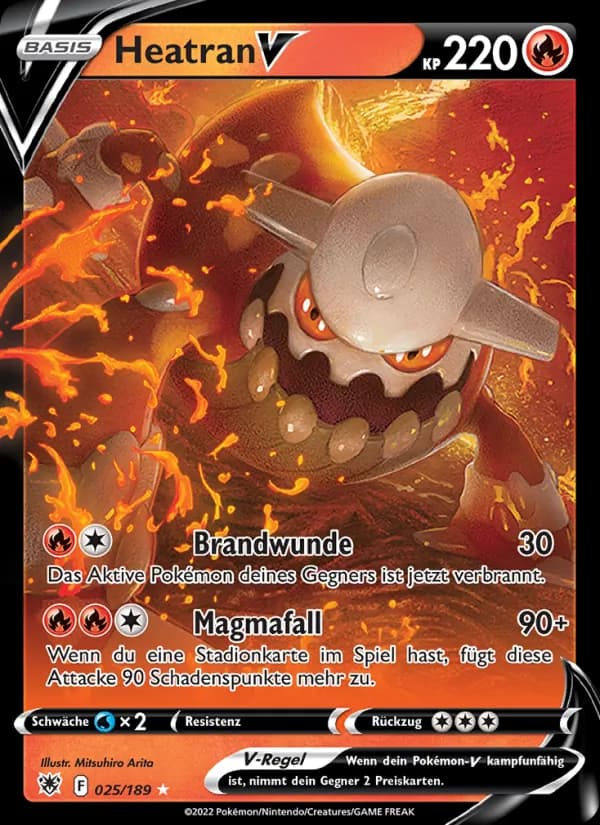 Heatran V card in German