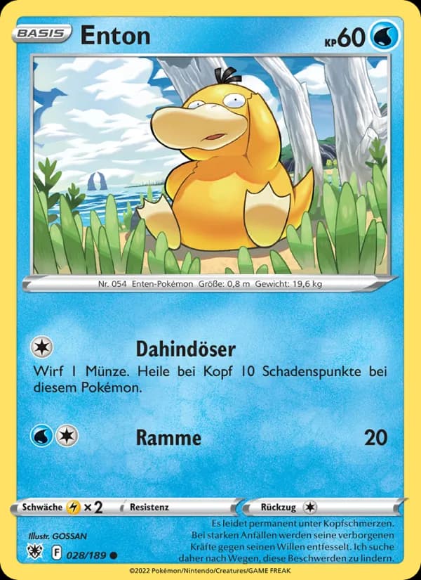 Enton card in German