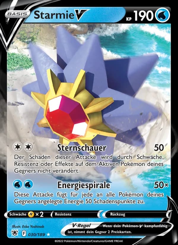 Starmie V card in German