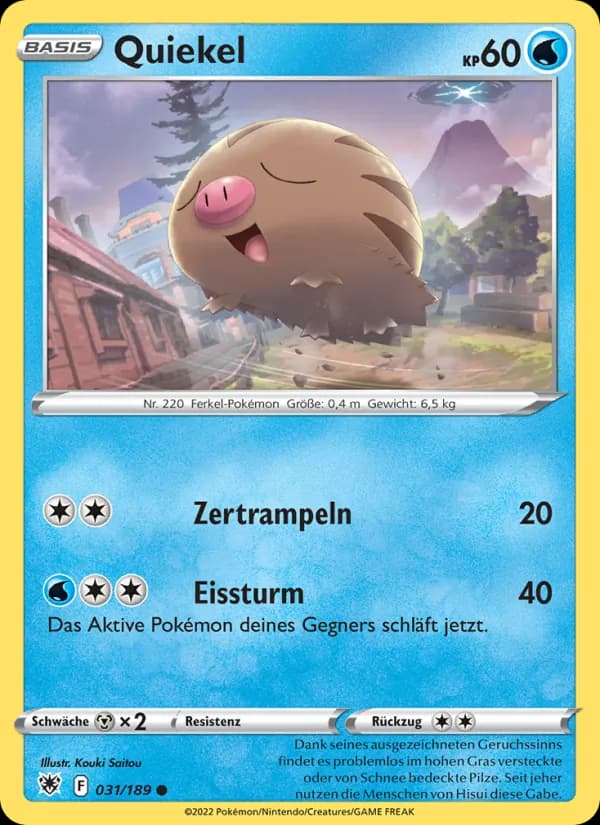 Quiekel card in German