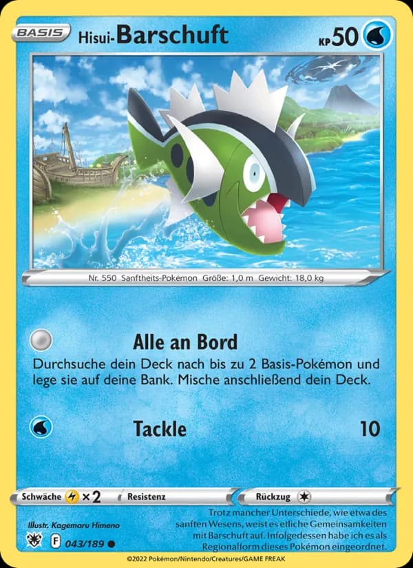 Hisui-Barschuft card in German