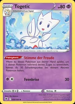 Togetic card in German