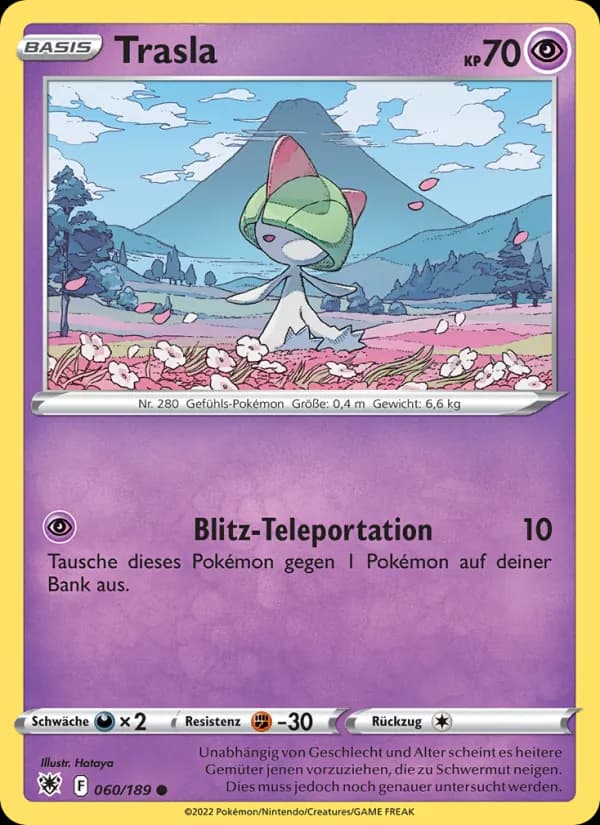Trasla card in German