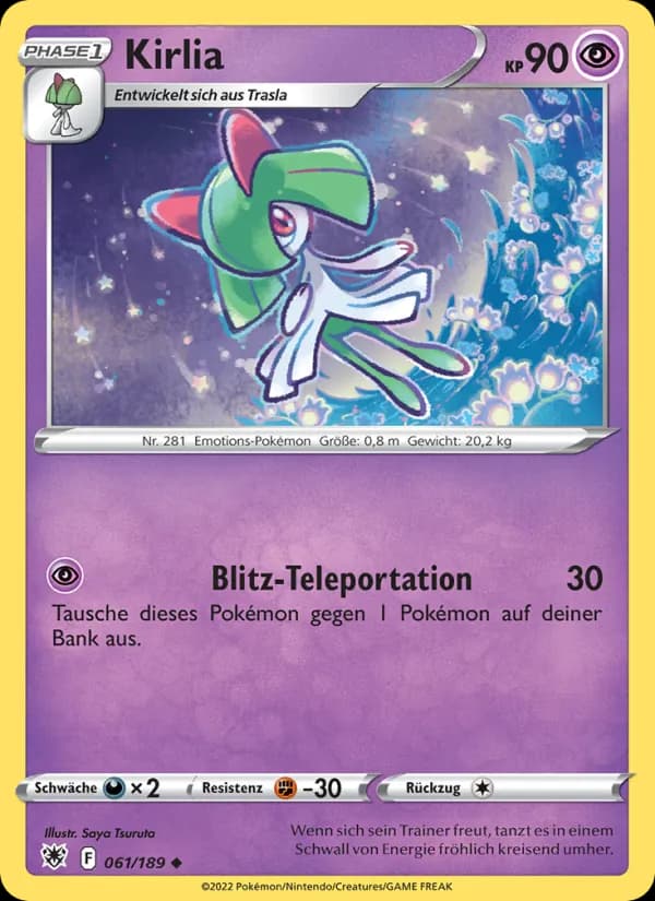 Kirlia card in German