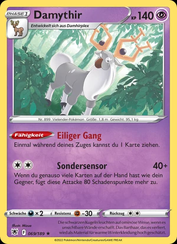 Damythir card in German
