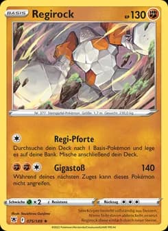 Regirock card in German