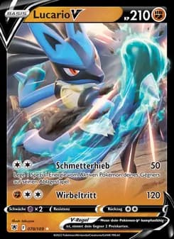 Lucario V card in German