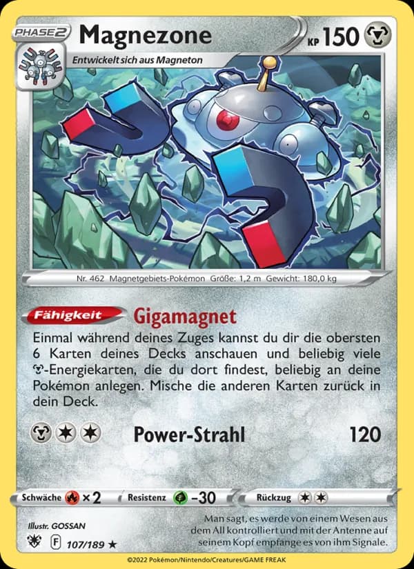 Magnezone card in German