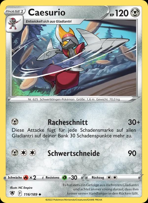 Caesurio card in German