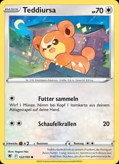 Teddiursa card in German