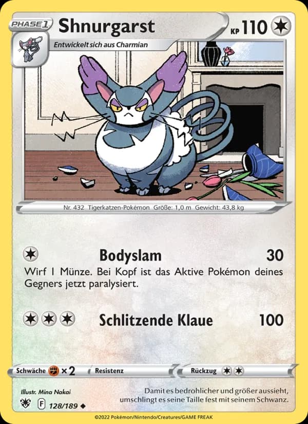 Shnurgarst card in German