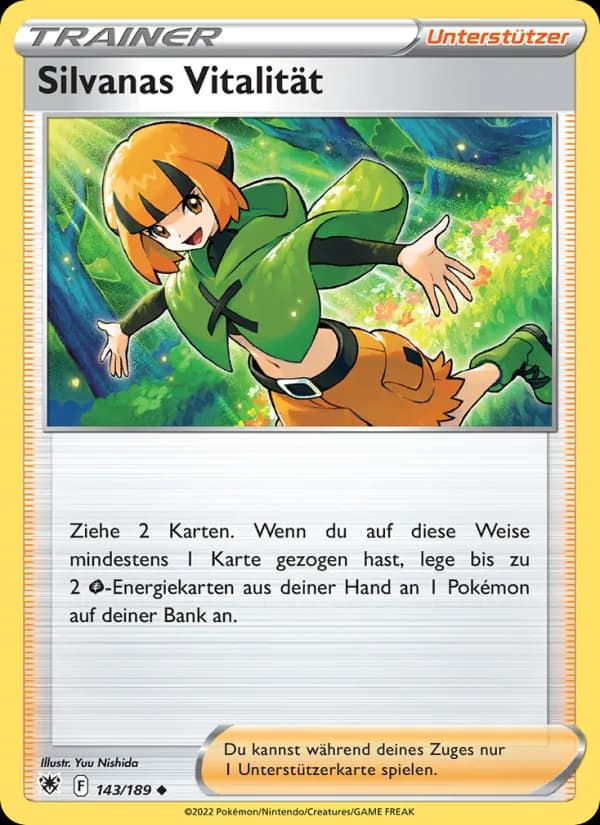 Silvanas Vitalität card in German