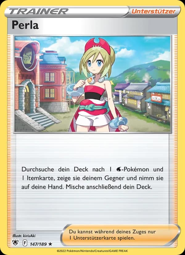 Perla card in German