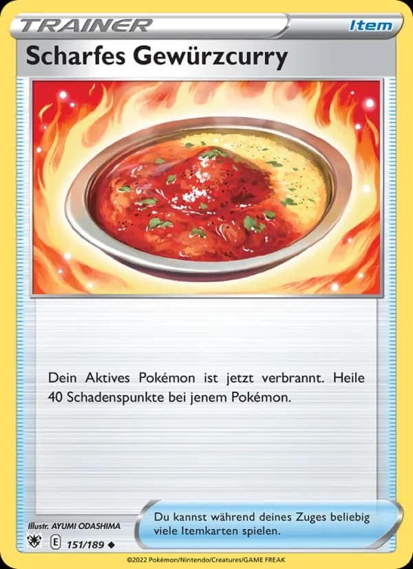 Scharfes Gewürzcurry card in German