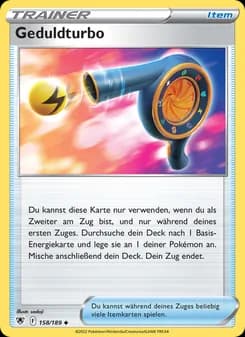 Geduldturbo card in German