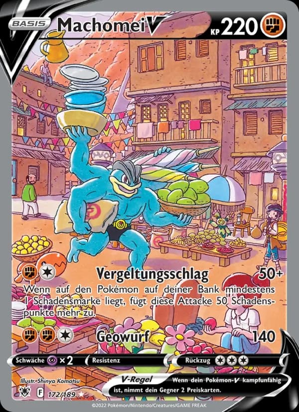 Machomei V card in German
