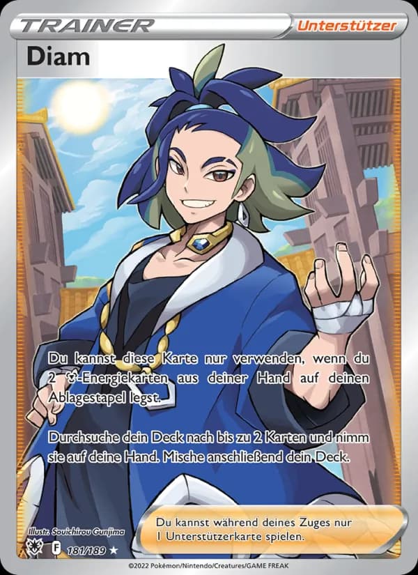 Diam card in German