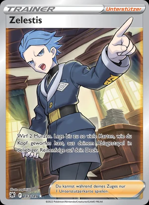 Zelestis card in German