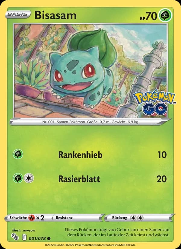 Bisasam card in German