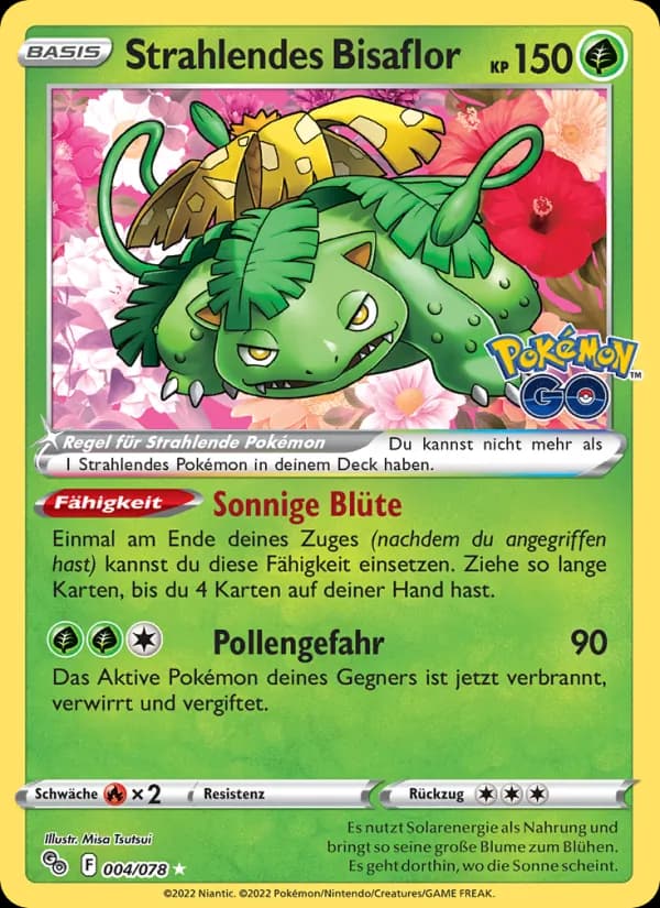 Strahlendes Bisaflor card in German