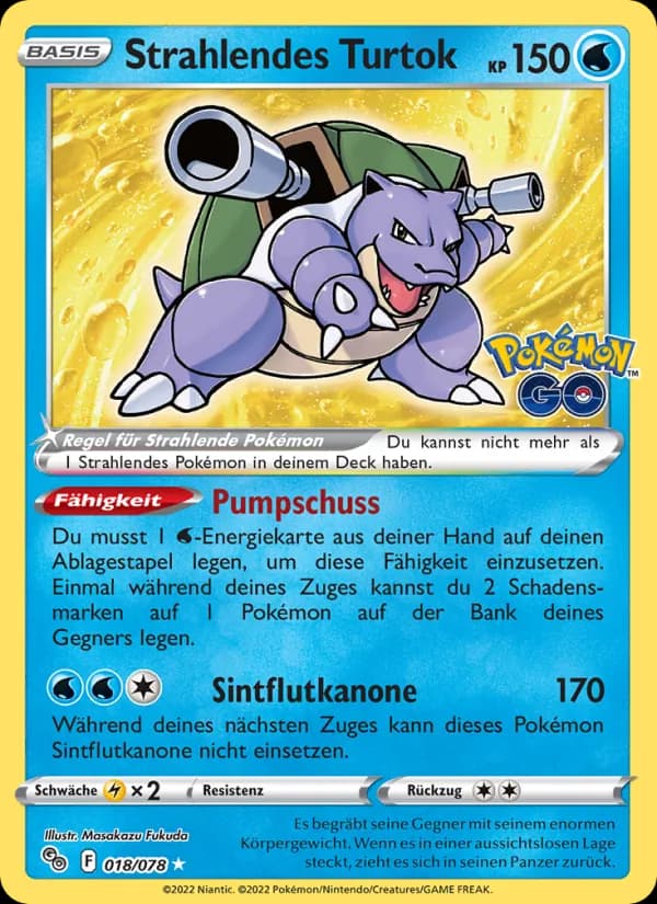 Strahlendes Turtok card in German