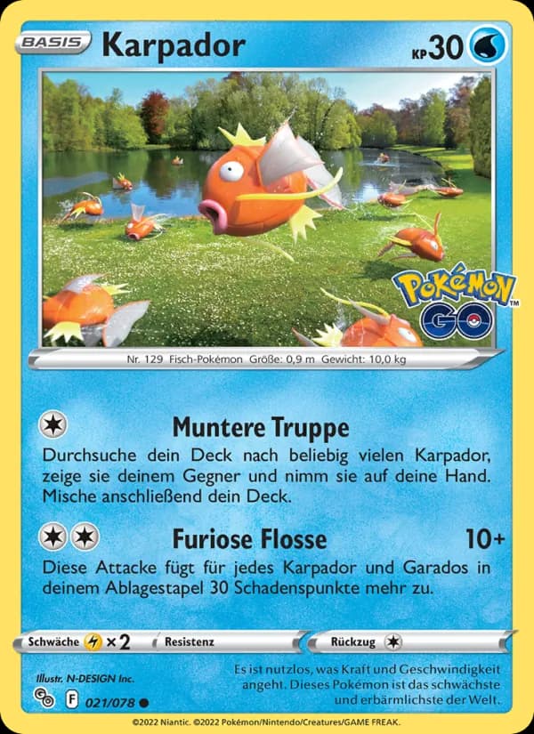 Karpador card in German