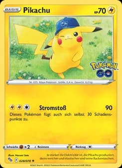 Pikachu card in German