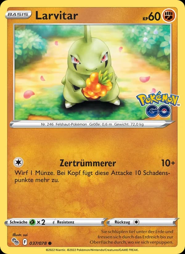 Larvitar card in German