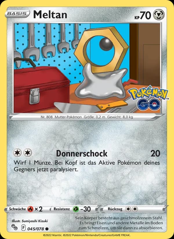 Meltan card in German