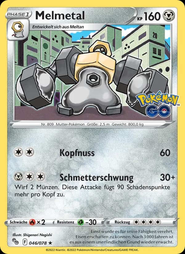 Melmetal card in German