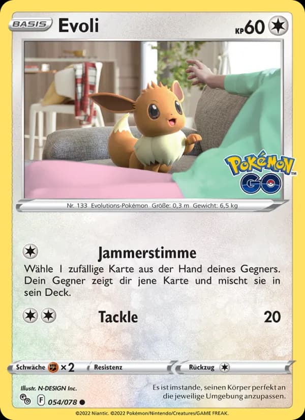 Evoli card in German