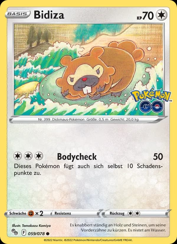 Bidiza card in German