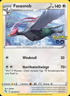 Fasasnob card in German