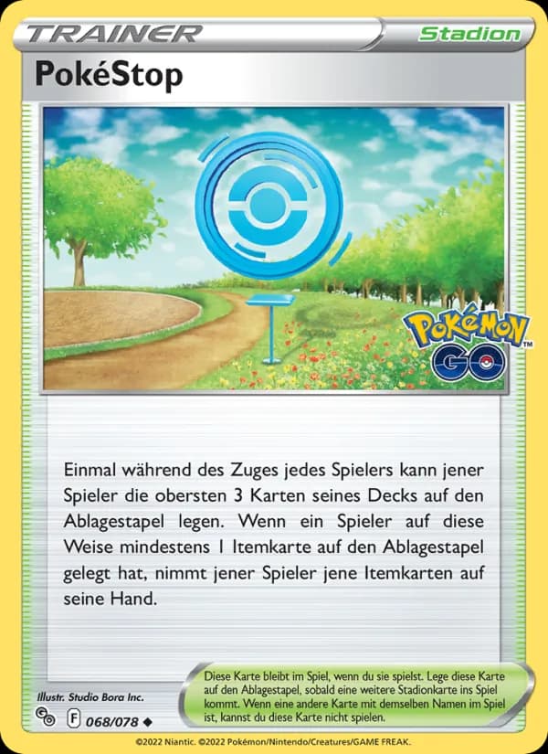 PokéStop card in German