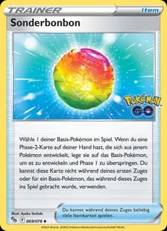 Sonderbonbon card in German