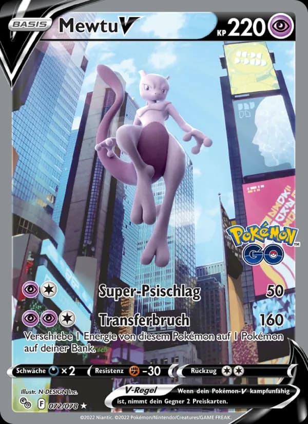 Mewtu V card in German