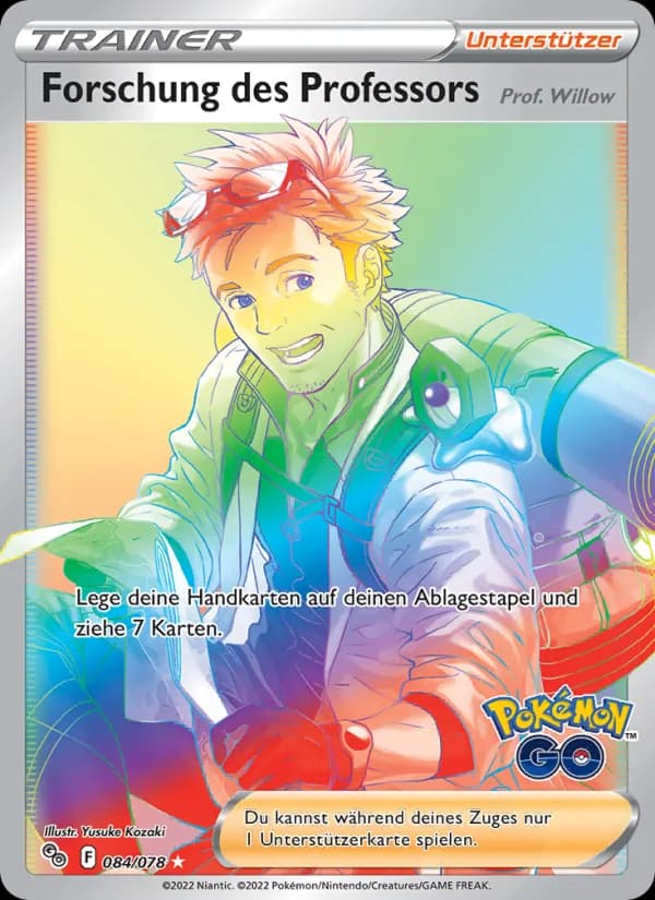 Forschung des Professors card in German