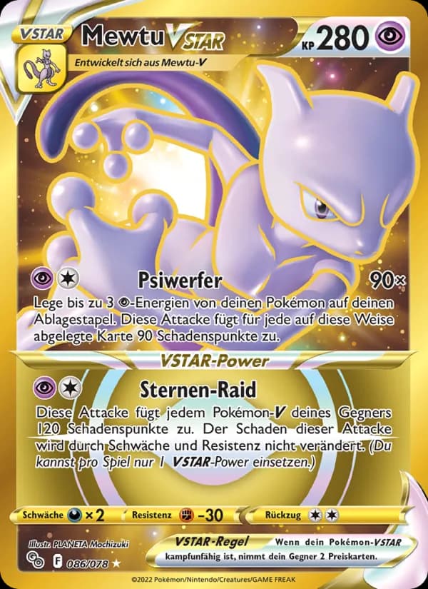 Mewtu VSTAR card in German