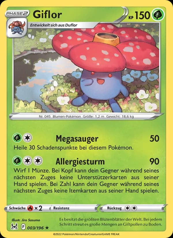 Giflor card in German