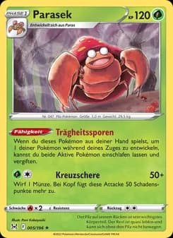 Parasek card in German