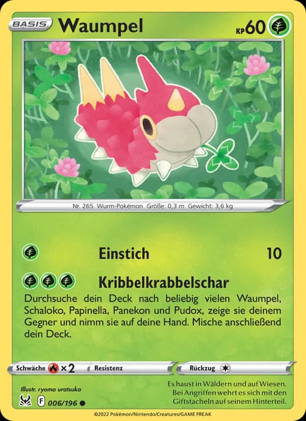 Waumpel card in German