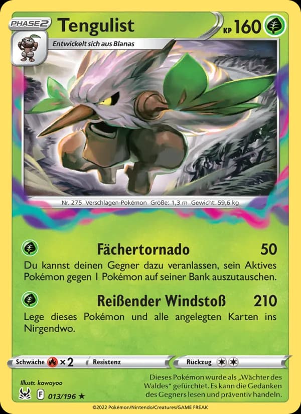 Tengulist card in German