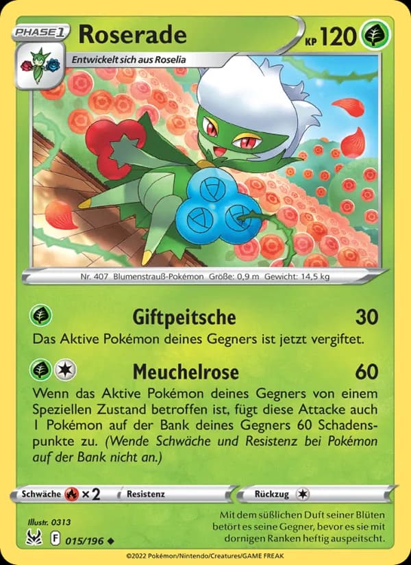 Roserade card in German