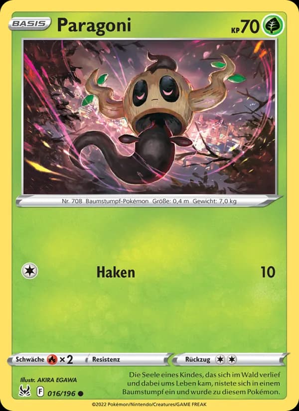 Paragoni card in German