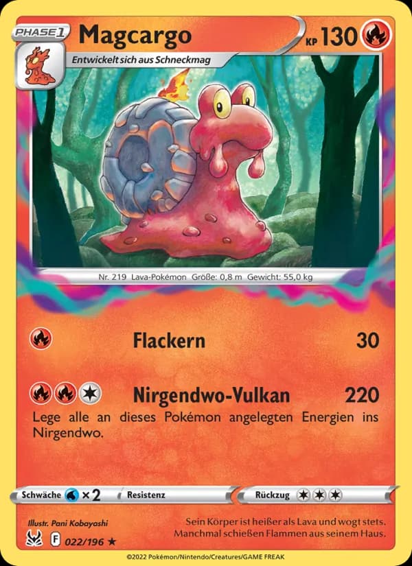 Magcargo card in German