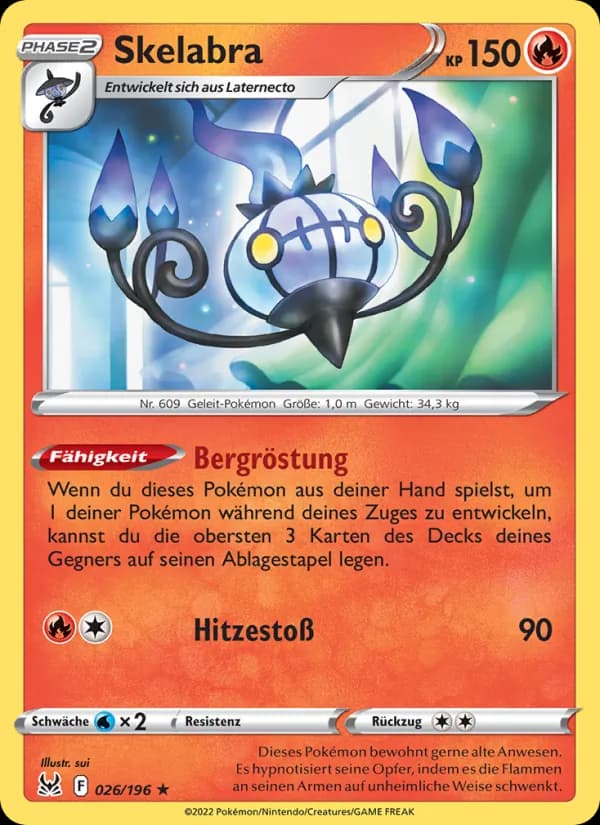 Skelabra card in German